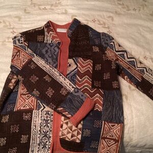 Alfred Dunner Multicolor Patchwork Jacket
